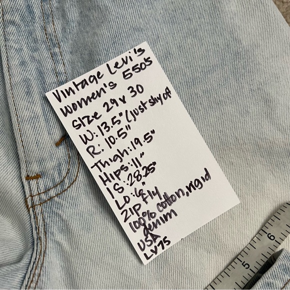 Vintage 1989 Levi’s 550 Silver Tab Relaxed Fit Jeans Light Wash 0708 / USA - Picture 16 of 16